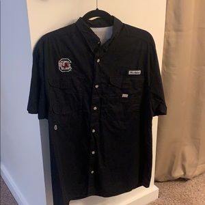 Black Columbia PFG - Gamecocks Polo
